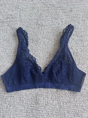aerie Navy Lace Wireless Bralette
